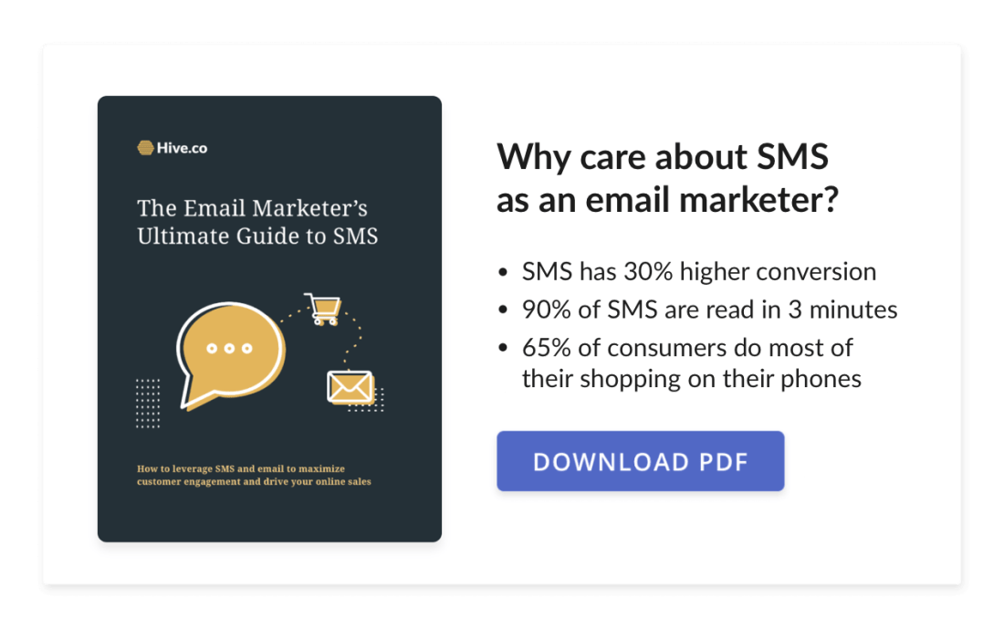Hive's 2021 Email Marketer's Ultimate Guide to SMS